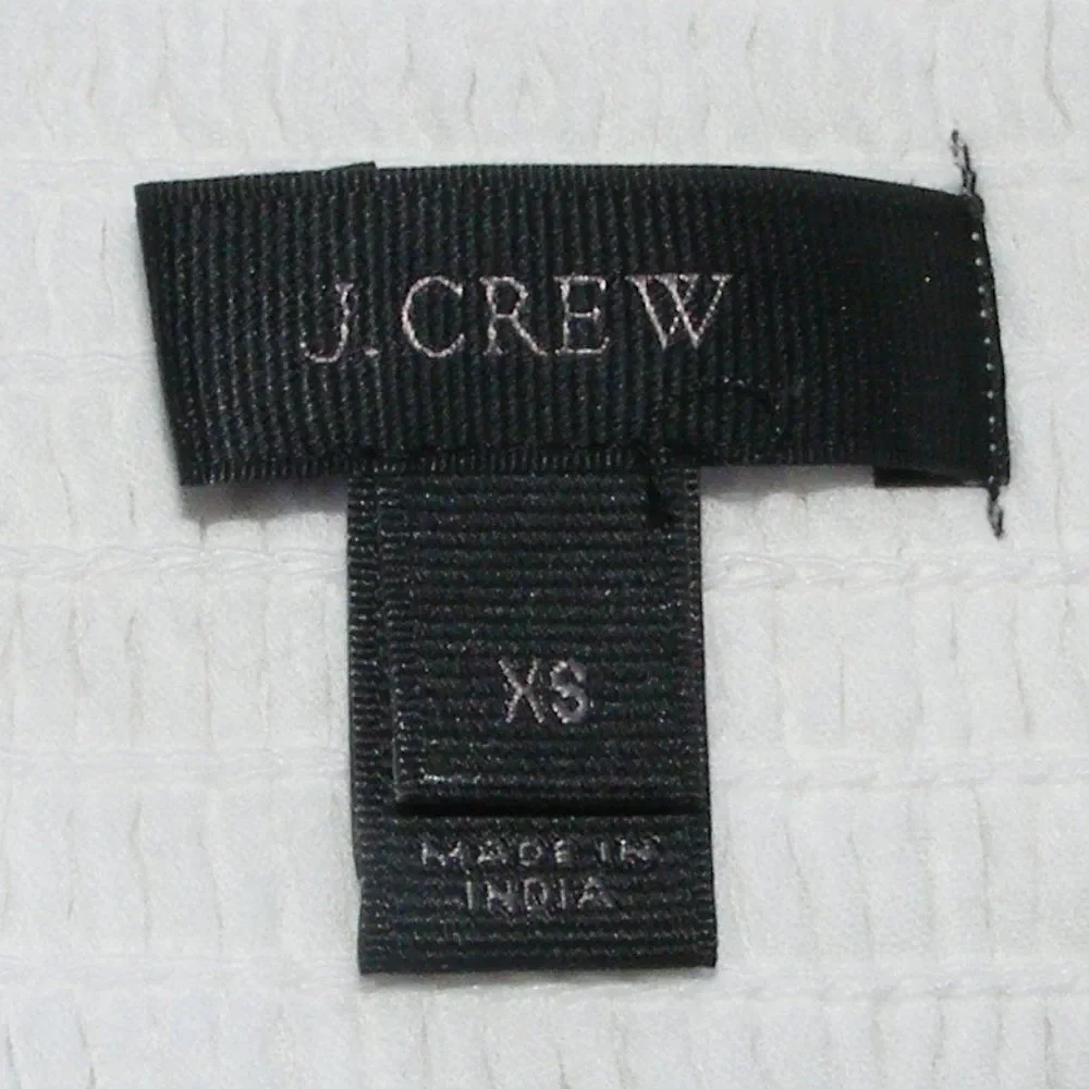 J.CREW Skirt, XS, Smock waist, White/Blue Gauze, Above the knee, Eyelet hem